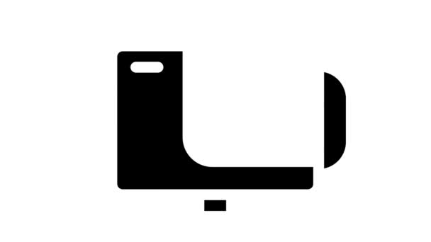Caméra vidéo imperméable glyphe icône animation — Video