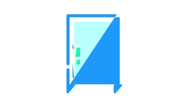 Datenserver-Technologie Animation mit Farb-Icon — Stockvideo