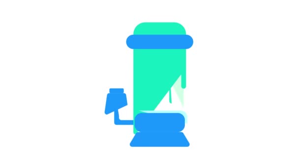 Waterpomp gereedschap kleur pictogram animatie — Stockvideo