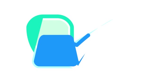 Watering can color icon animation — Stock Video