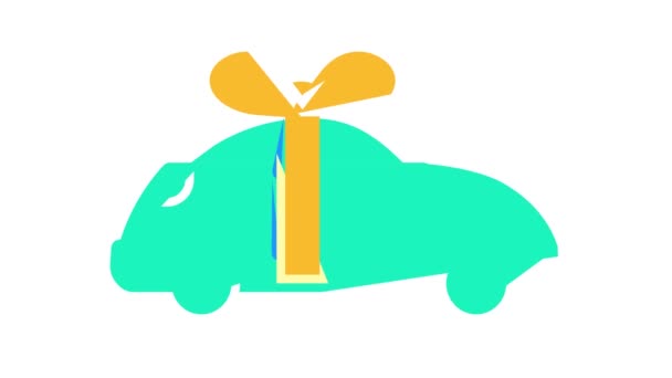 Autó tombola szín ikon animáció — Stock videók