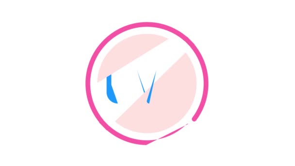 Uva tachó la marca de color icono de animación — Vídeo de stock
