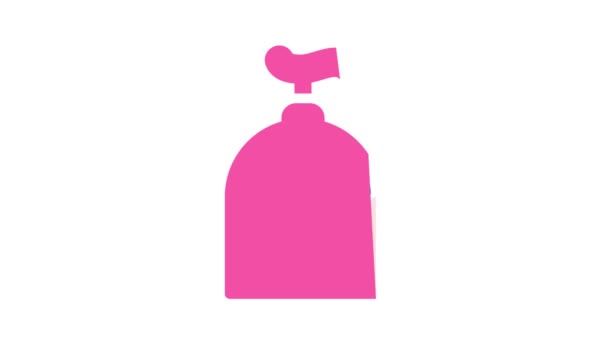Bomba protector solar botella color icono animación — Vídeo de stock