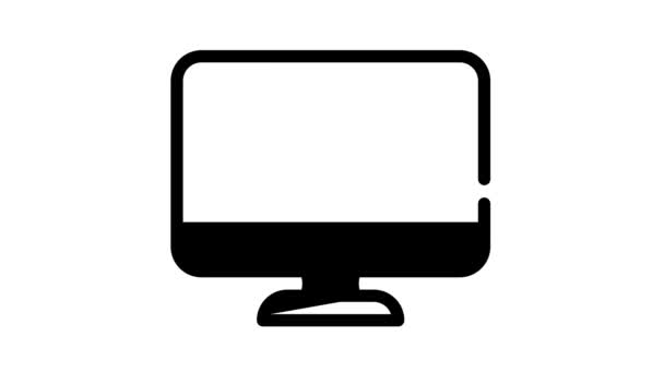 Δημιουργία πρωτεϊνικής κυψέλης με χρήση κωδικού υπολογιστή black icon animation — Αρχείο Βίντεο