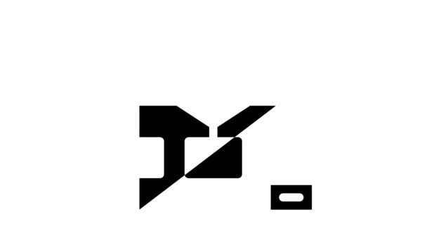Gerarchia del programma icona glyph animazione — Video Stock