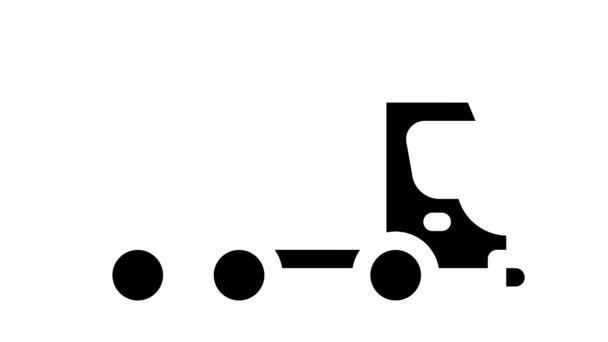Dumper caminhão glifo ícone animação — Vídeo de Stock