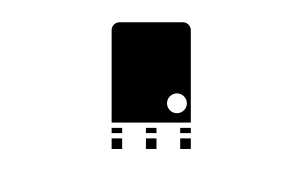 Kalibr rozvaděč měřící zařízení animace ikon glyfu — Stock video