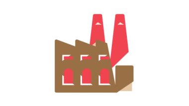 Fabrika çevre kirliliği renk canlandırması