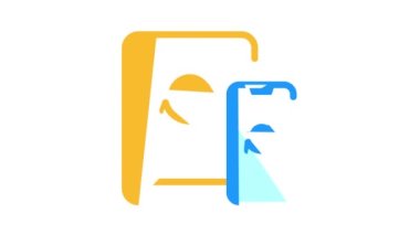 cloud synchronization with phone color icon animation