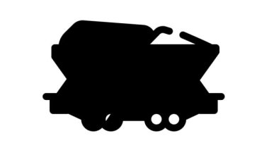 maden kömürü siyah simge animasyonu