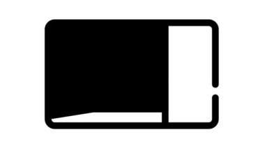 microwave oven black icon animation