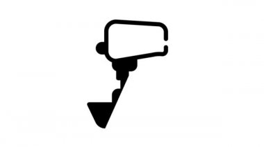 mixer kitchen tool black icon animation
