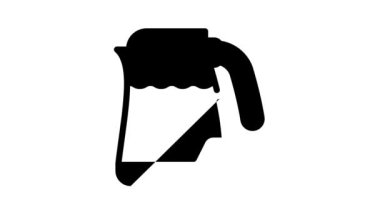 elektrikli çaydanlık siyah simge canlandırması