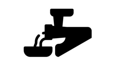 meat grinder black icon animation