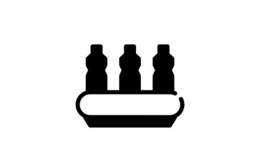 spill conveyor black icon animation