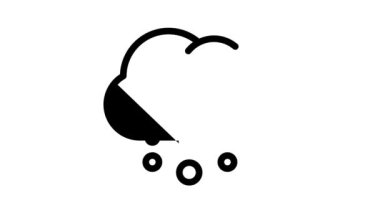 Bulut ünlemi siyah simge canlandırmasını simgeler