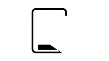 Telefon siyah simge canlandırması ile bulut senkronizasyonu