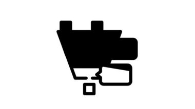 Siyah simge canlandırması yorumları ile piramitlenmiş analiz