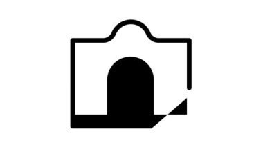 Doğu Restoranı Siyah Simge Canlandırması