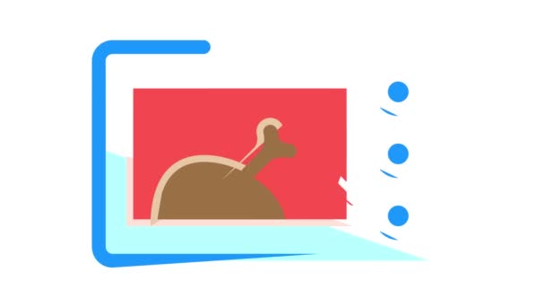 电烤箱颜色图标动画 — 图库视频影像