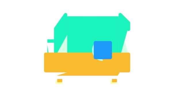 Animação de ícone de cor de centrífuga de rotação — Vídeo de Stock
