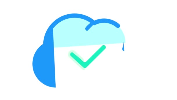 Accept access cloud color icon animation — Wideo stockowe