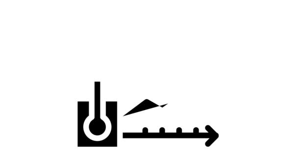 Animazione icona glifo riscaldamento globale — Video Stock