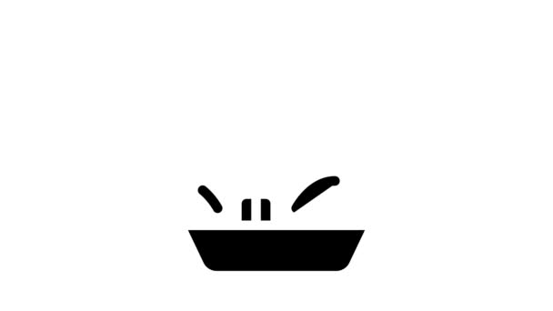 Mikser kuchnia narzędzie glif ikona animacja — Wideo stockowe