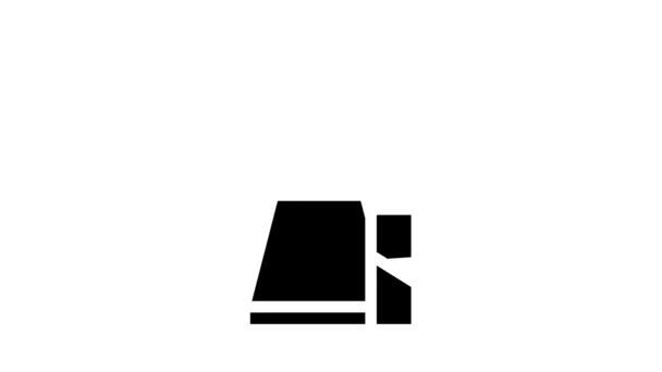 Macinacaffè glyph icona animazione — Video Stock