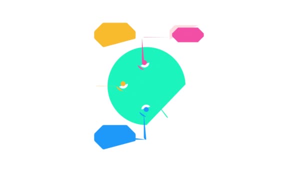 Estrategia y análisis animación icono de color — Vídeo de stock