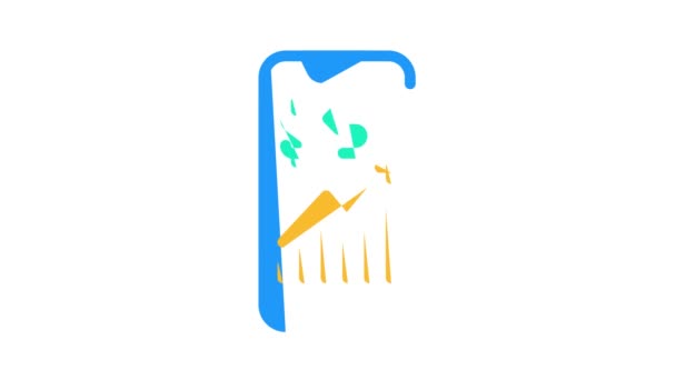 cashback mobil infografika színes ikon animáció