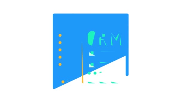 ( 영어 ) crm web site color icon animation — 비디오