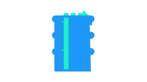 Watertank kleur pictogram animatie — Stockvideo