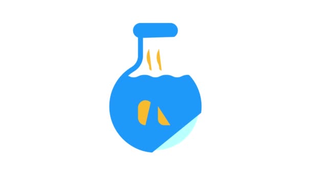 氯烧瓶颜色图标动画 — 图库视频影像