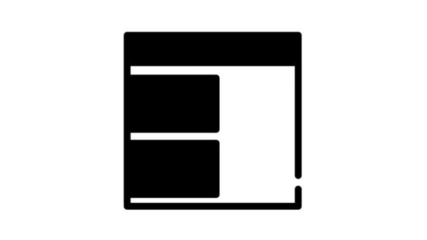 Internet cupom de desconto preto ícone animação — Vídeo de Stock