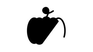 balkabağı sebze siyah simge animasyonu