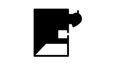 Bitkisel eczane siyah simge animasyonu