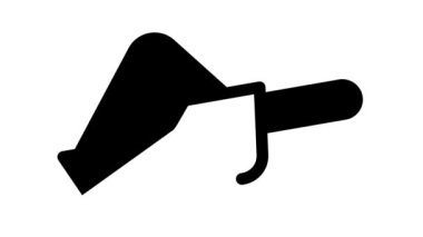 Kürek kemiğindeki kurutulmuş baharatlar siyah simge canlandırması