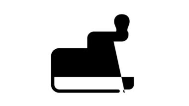 Baharat Değirmeni Siyah Simge Canlandırması