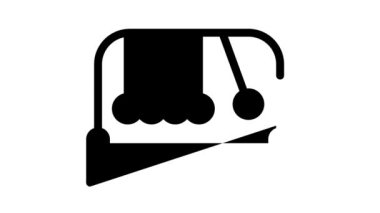 newton topları siyah simge canlandırması