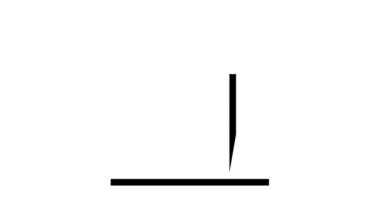 Kimya laboratuarı ekipmanları glyph simge canlandırması