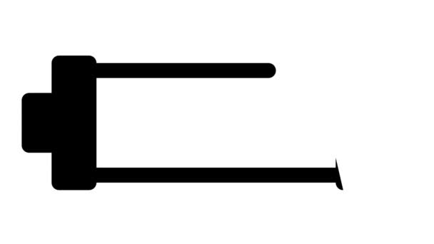 Водяний фільтр чорна іконка анімація — стокове відео