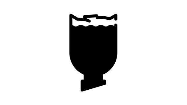Vodní filtrace pískem a černým uhlím animace ikon — Stock video