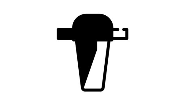 滤水器工具黑色图标动画 — 图库视频影像
