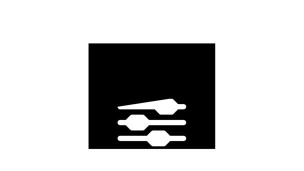 Seo instellingen glyph pictogram animatie — Stockvideo