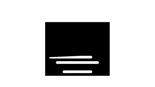 Web site zoeken glyph pictogram animatie — Stockvideo
