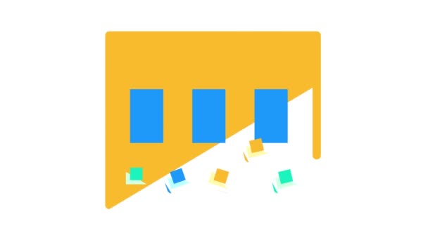 Tablero de tareas animación icono de color — Vídeos de Stock