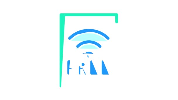 Ücretsiz wifi plaka renk canlandırması — Stok video