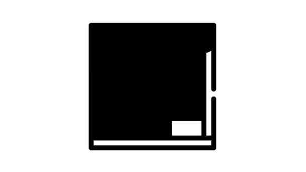 Stoisko z dyni czarny ikona animacji — Wideo stockowe