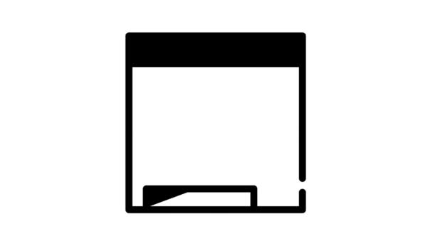 Site promoção lugar seo otimização ícone preto animação — Vídeo de Stock